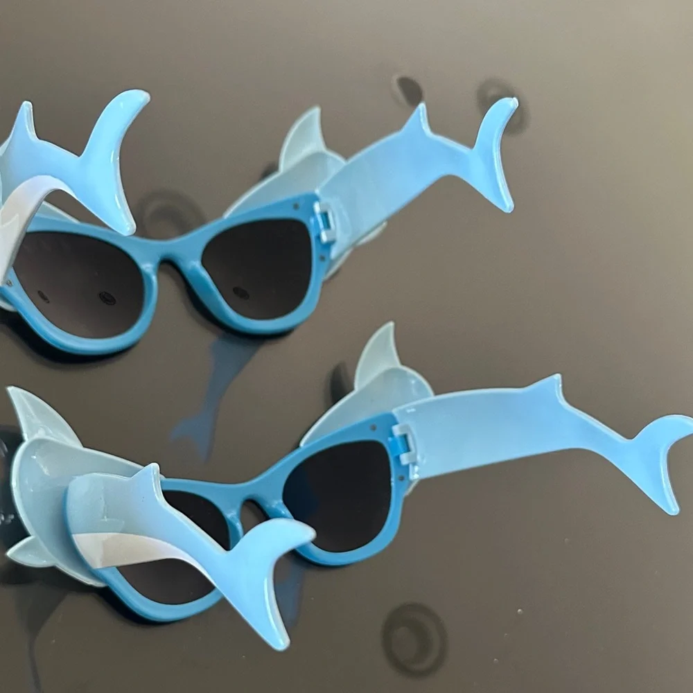 Shark-Themed Blue Sunglasses
